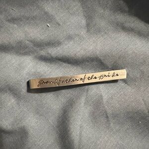 Silver Tie Bar with Engraving